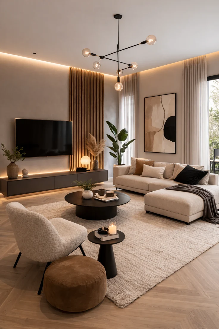 Modern Salon Dekorasyonu